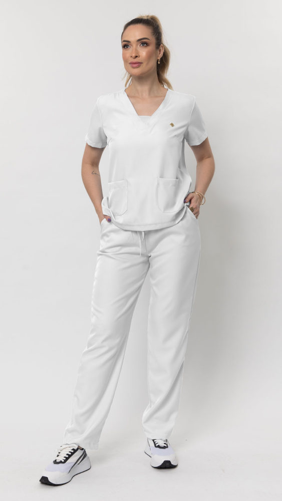 Scrub Feminino Branco